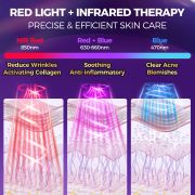 Lovsheme Red Light Therapy for Face, LED Face Mask Light Therapy, Omnilux Red Light Therapy Mask for Acne, Wrinkles and Skin Rejuvenation, 280 LEDS, 3 Modes, 10-Min Auto Off, Eye Protection Included