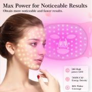 Lovsheme LED Face Mask for Skin Rejuvenation – 3 Light Modes for Anti-Inflammatory, Acne Treatment, & Anti-Wrinkle Face Light Therapy Device – Safe & Effective Light Mask with Remote Control