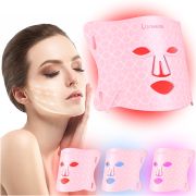 Lovsheme LED Face Mask for Skin Rejuvenation – 3 Light Modes for Anti-Inflammatory, Acne Treatment, & Anti-Wrinkle Face Light Therapy Device – Safe & Effective Light Mask with Remote Control