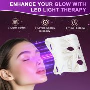 Lovsheme Red Light Therapy for Face, LED Face Mask Light Therapy, Omnilux Red Light Therapy Mask for Acne, Wrinkles and Skin Rejuvenation, 280 LEDs, 3 Modes, 10-Min Auto Off, Eye Protection Included