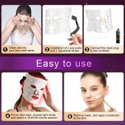 Lovsheme Red Light Therapy for Face, LED Face Mask Light Therapy, Omnilux Red Light Therapy Mask for Acne, Wrinkles and Skin Rejuvenation, 280 LEDs, 3 Modes, 10-Min Auto Off, Eye Protection Included